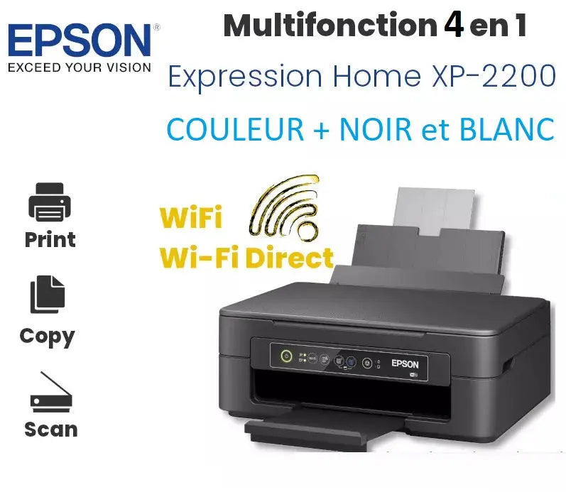 Imprimante multifonction Epson XP-2200 Noir - Imprimante multifonction
