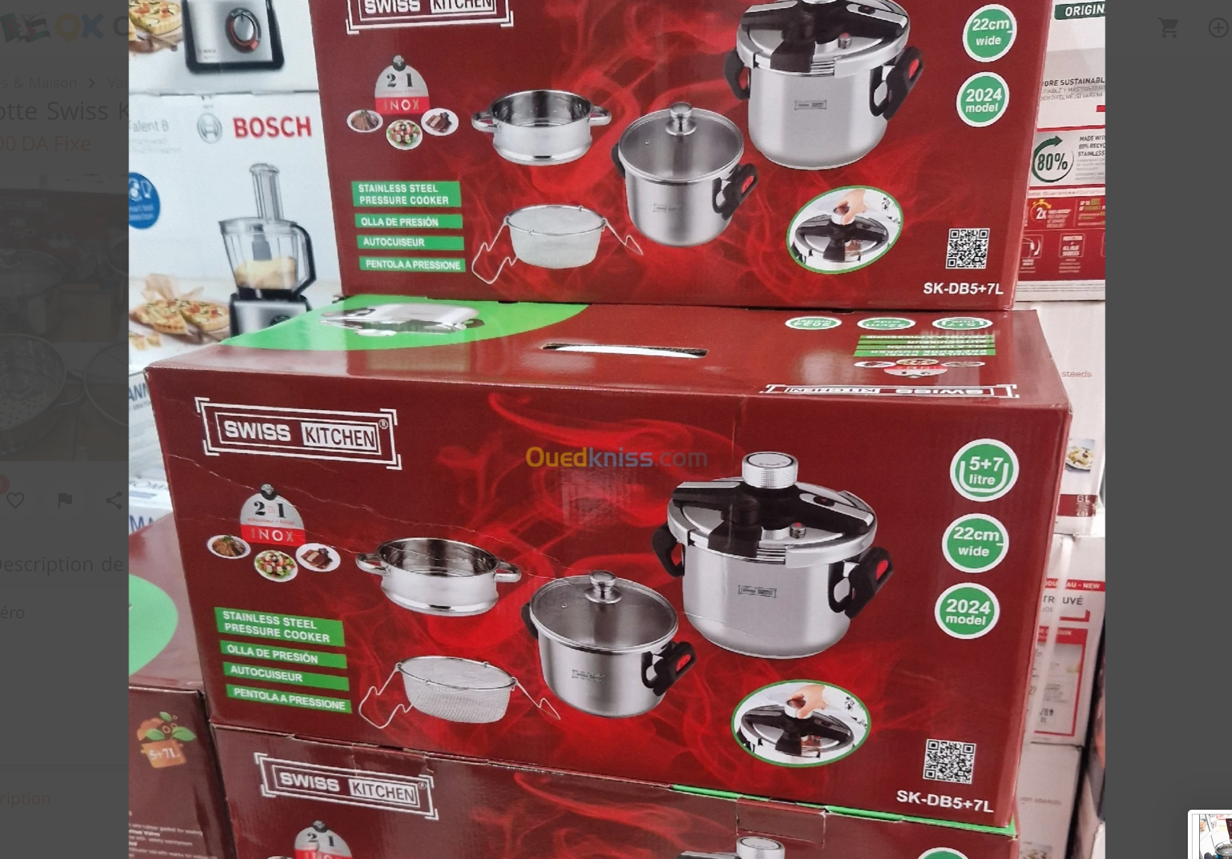 Cocotte Swiss kitchen 5+7 litres