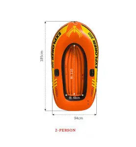 Bateau Gonflable 2 Place EXPLORER 200 (185X94X41cm) + Pompe Et Rame INTEX | 58331 SOUQQY