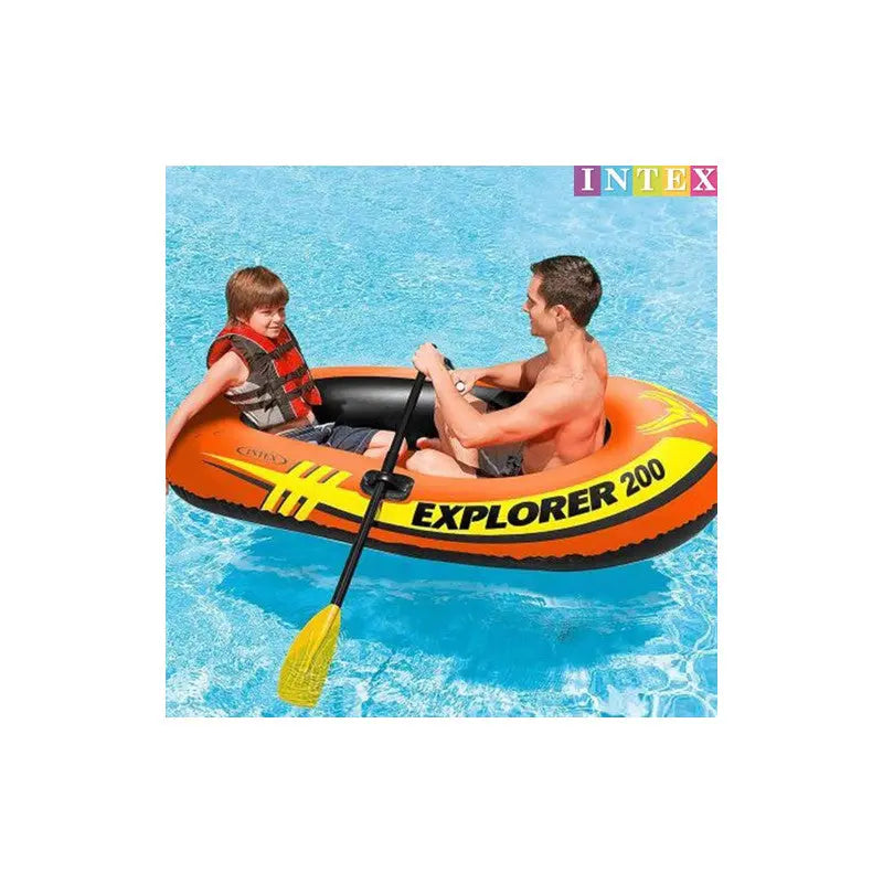 Bateau Gonflable 2 Place EXPLORER 200 (185X94X41cm) + Pompe Et Rame INTEX | 58331 SOUQQY