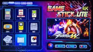 Console Game Stick Lite 4K 64 Go HDMI + 2 Manettes Sans Fil/10000 jeux intégrés SOUQQY